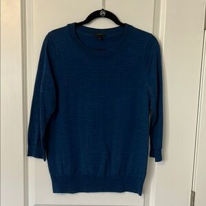 J. Crew Classic Blue Knit Top